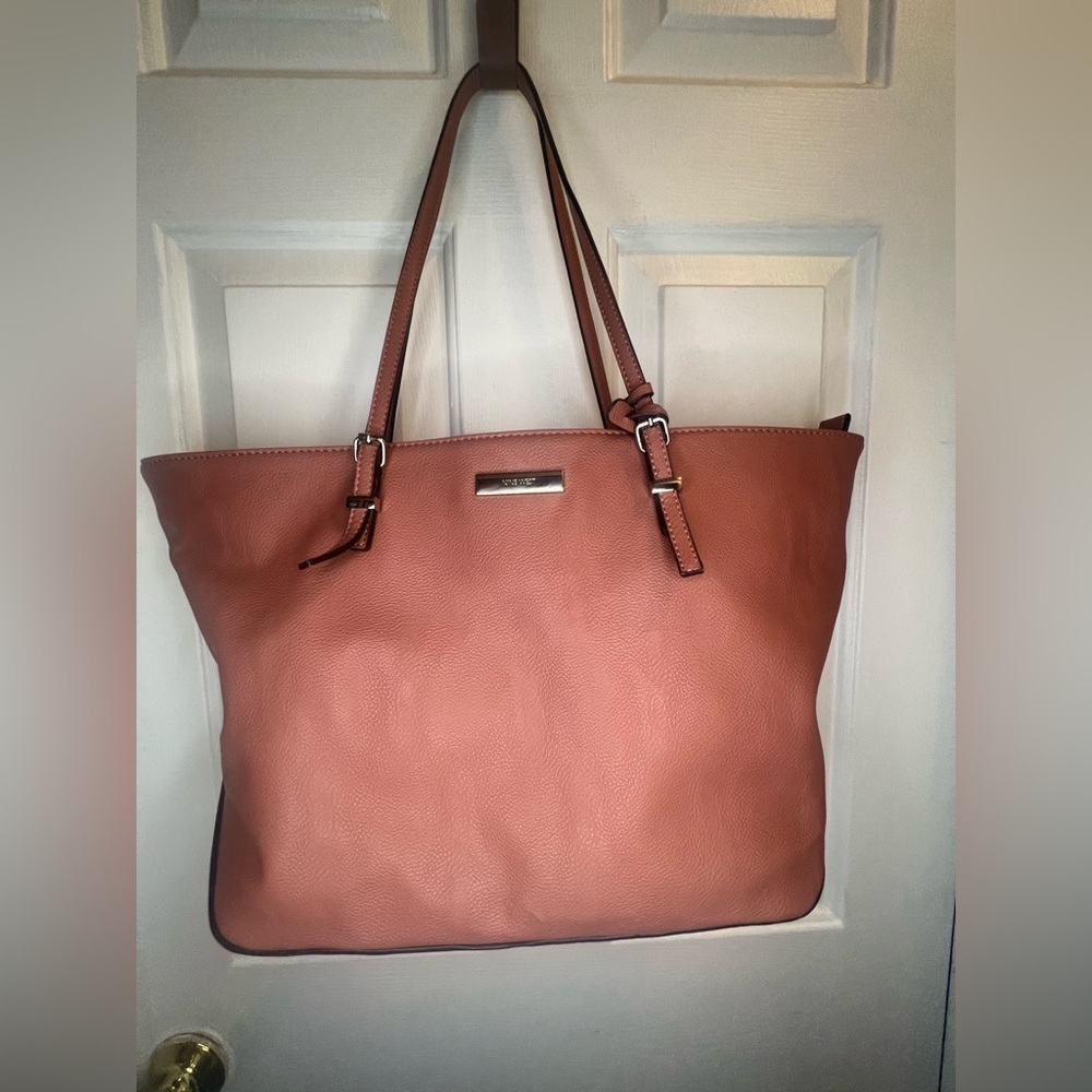 Nine West Pink Tote Bag Spacious Minimalist Design
